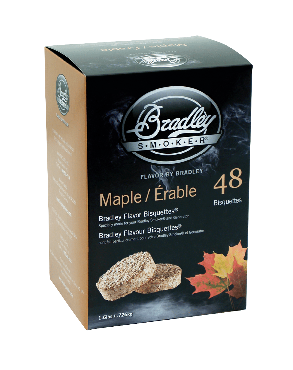 Bisquettes à l'érable pour les fumeurs Bradley
