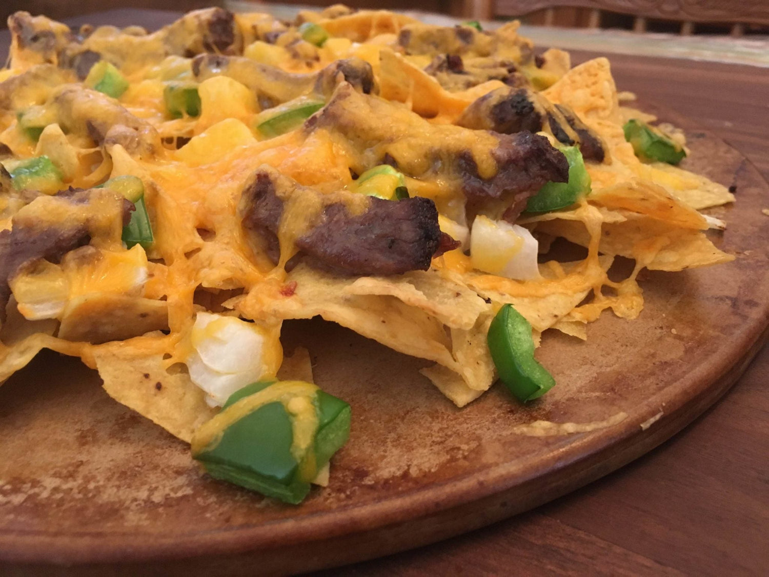 plate of steak nachos