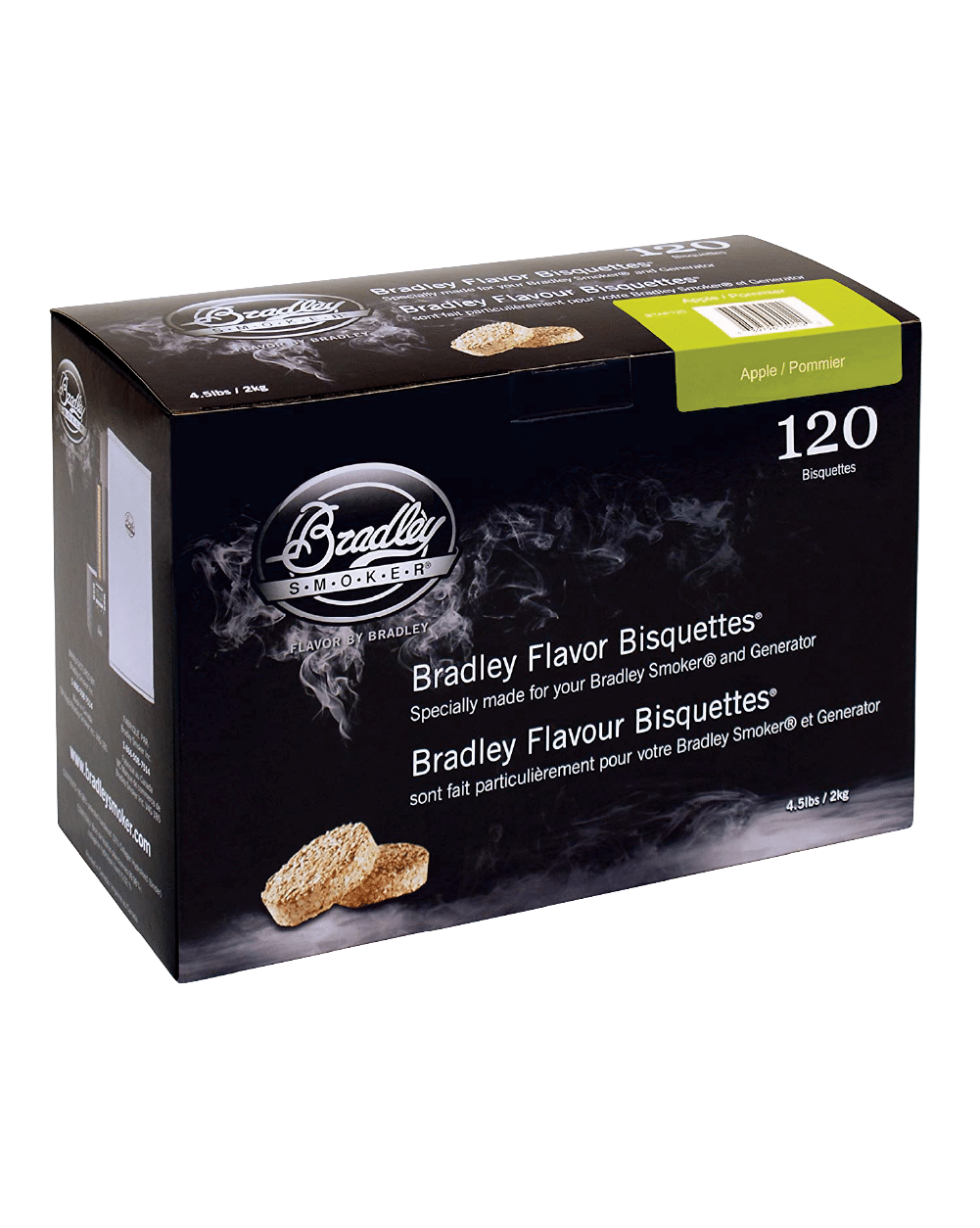 Bisquettes aux pommes pour les fumeurs Bradley