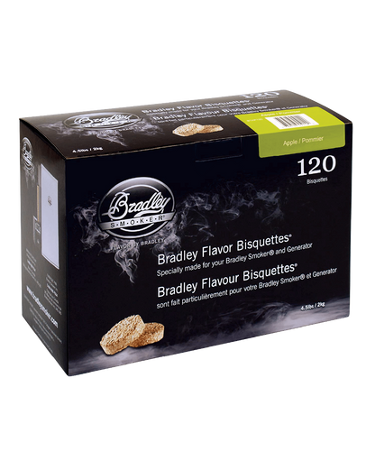 Bisquettes aux pommes pour les fumeurs Bradley