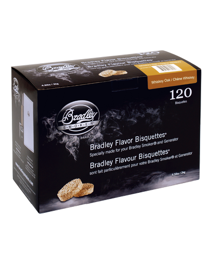 Bisquettes de chêne et de whisky pour les fumeurs Bradley